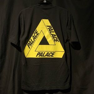 Palace Tri Ferg Shirt Tri-to-help Black Yellow Logo Never Worn Mens S/S